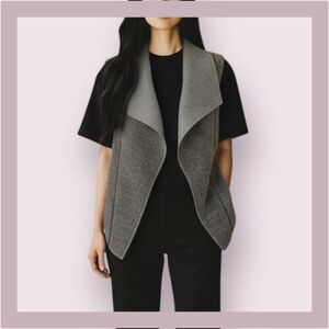 Tommy Bahama Gray Reversible Open Front Vest